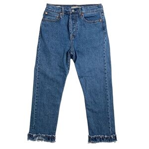 Levi's Premium Wedgie Fit Straight Ruffle Hem Jean Size 30